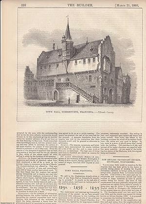Seller image for 1866 : Town Hall, Ochsenfurth, Franconia. An original page from The Builder. An Illustrated Weekly Magazine, for the Architect, Engineer, Archaeologist, Constructor, & Art-Lover. for sale by Cosmo Books