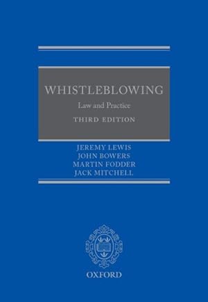 Immagine del venditore per Whistleblowing : Law and Practice venduto da GreatBookPrices