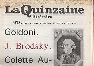 Seller image for la Quinzaine Littraire 617 for sale by Librairie Lalibela