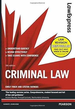 Bild des Verkufers fr Law Express: Criminal Law (Revision Guide) zum Verkauf von WeBuyBooks