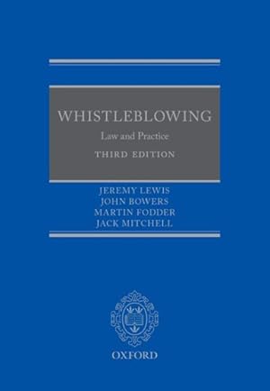 Immagine del venditore per Whistleblowing : Law and Practice venduto da GreatBookPrices