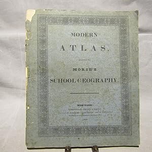 Modern Atlas, Adapted to Morse's School Geography. NY 1828 8 hand-colored in outline maps includi...