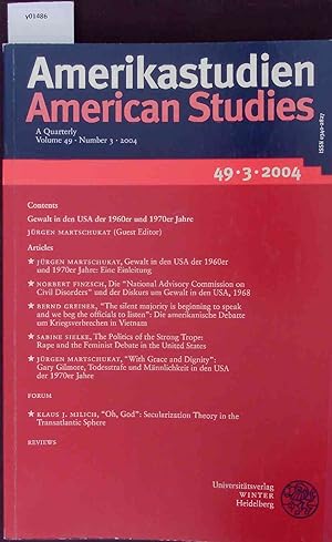 Seller image for American Studies. A Quarterly Volume 49   Number 3   2004. for sale by Antiquariat Bookfarm