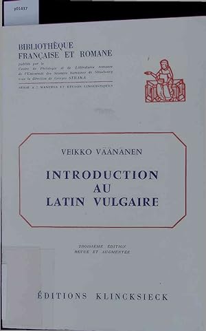 Seller image for Introduction au Latin Vulgaire. for sale by Antiquariat Bookfarm