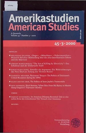 Seller image for American Studies. A Quarterly Volume 45   Number 3   2000. for sale by Antiquariat Bookfarm