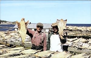 Ansichtskarte / Postkarte Cloridorme Quebec Kanada, Getrockneter Fisch