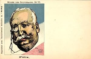Ansichtskarte / Postkarte Französischer Politiker Felix Faure, Karikatur