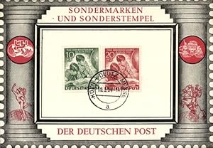 Briefmarken Ansichtskarte / Postkarte Sondermarken und Sonderstempel der Deutschen Post, Tag der ...
