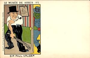 Ansichtskarte / Postkarte Le Musee dde sires No. 2, Paul Kruger, Karikatur