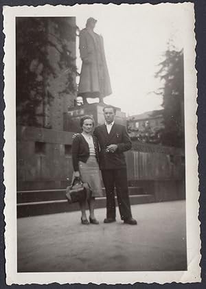Torino, Piazza Castello, Monumento al Duca d'Aosta, 1948 Foto vintage