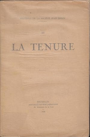 Imagen del vendedor de La Tenure a la venta por Librairie Lalibela