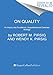 Image du vendeur pour On Quality: An Inquiry into Excellence: Unpublished and Selected Writings by Pirsig, Robert M, Pirsig, Wendy K. [Paperback ] mis en vente par booksXpress