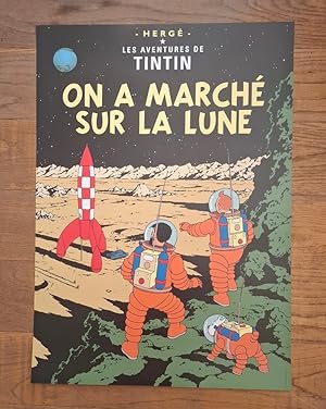 Seller image for ON A MARCHE SUR LA LUNE TINTIN POSTER (EXPLORERS ON THE MOON) for sale by Hornseys