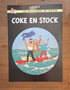 Bild des Verkufers fr COKE EN STOCK TINTIN POSTER (THE RED SEA SHARKS) zum Verkauf von Hornseys