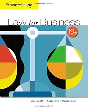 Seller image for Cengage Advantage Books: Law for Business by Ashcroft, Katherine, Patterson, Martha, Ashcroft, John D. [Paperback ] for sale by booksXpress