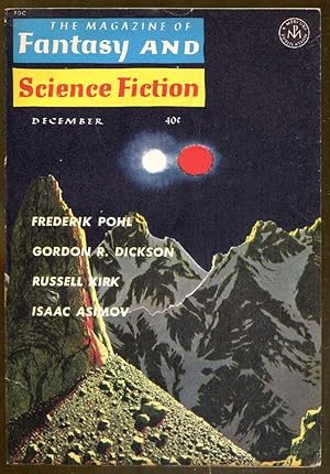 Bild des Verkufers fr The Magazine of Fantasy and Science Fiction: December, 1962 zum Verkauf von Dearly Departed Books