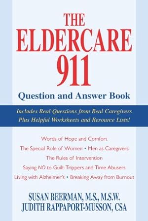 Imagen del vendedor de Eldercare 911 Question and Answer Book by Beerman, Susan, Rappaport-Musson, Judith [Paperback ] a la venta por booksXpress