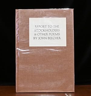 Bild des Verkufers fr Report to the Stockholders & Other Poems 1932-1962 zum Verkauf von Rain Dog Books