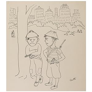 Original Unpublished New Yorker Cartoon [Boy Soldiers]