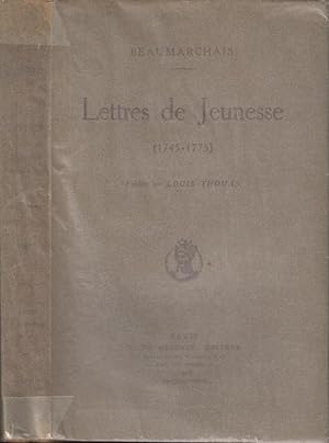 Image du vendeur pour Lettres de jeunesse (1745-1775), publies par Louis Thomas. mis en vente par Librairie Lalibela