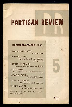 Immagine del venditore per Partisan Review - Vol. XX, No. 5, September-October, 1953 venduto da Between the Covers-Rare Books, Inc. ABAA
