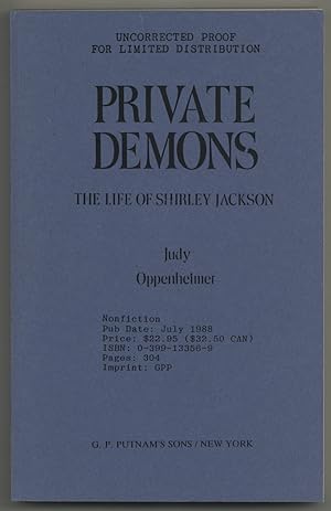 Imagen del vendedor de Private Demons: The Life of Shirley Jackson a la venta por Between the Covers-Rare Books, Inc. ABAA