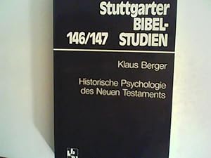 Seller image for Historische Psychologie des Neuen Testaments (Stuttgarter Bibelstudien 146/ 147) for sale by ANTIQUARIAT FRDEBUCH Inh.Michael Simon