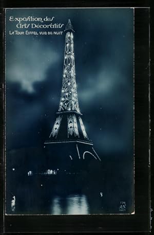 Seller image for Ansichtskarte Paris, La Tour Eiffel vue de Nuit, Eiffelturm bei Nacht for sale by Bartko-Reher