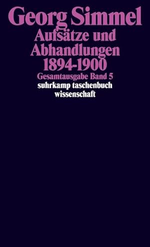 Bild des Verkufers fr Gesamtausgabe in 24 Bnden Band 5: Aufstze und Abhandlungen 1894-1900 zum Verkauf von Bunt Buchhandlung GmbH