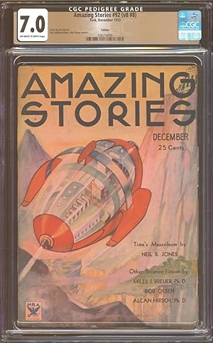 Amazing Stories 1933 December, #92. CGC Yakima Pedigree