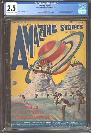 Amazing Stories 1926 April, #1. Frank R. Paul Cover and Art.