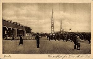 Ansichtskarte / Postkarte Tempelhof Berlin, Zentralflughafen Tempelhofer Feld
