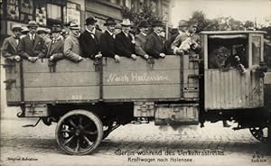 Ansichtskarte / Postkarte Berlin, Verkehrsstreik 1919, Kraftwagen nach Halensee