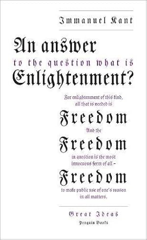 Bild des Verkufers fr An Answer to the Question: 'What is Enlightenment?' (Penguin Great Ideas) zum Verkauf von WeBuyBooks 2
