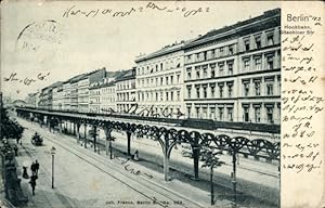 Ansichtskarte / Postkarte Berlin Kreuzberg, Gitschiner Straße, Hochbahn