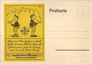 Ansichtskarte / Postkarte Reklame, Joseph Schürer Würzburg, Zigarren- und Tabakfabrik