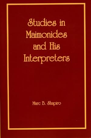 Bild des Verkufers fr Studies in Maimonides and His Interpreters by Shapiro, Marc B. [Paperback ] zum Verkauf von booksXpress