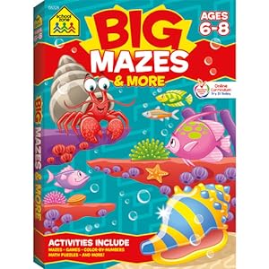 Seller image for School Zone - Big Mazes and More Workbook, ages 6 to 8, learning activities, games, puzzles, problem-solving (Big Get Ready Activity Workbook) by School Zone Staff [Paperback ] for sale by booksXpress