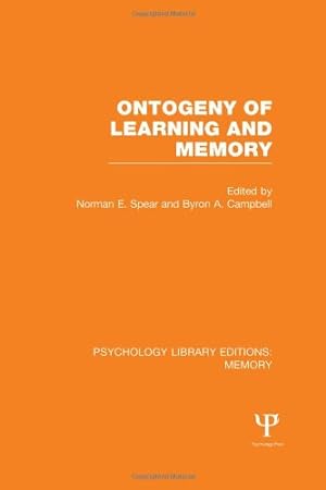 Imagen del vendedor de Ontogeny of Learning and Memory, Vol. 24 (Psychology Library Editions: Memory) [Hardcover ] a la venta por booksXpress