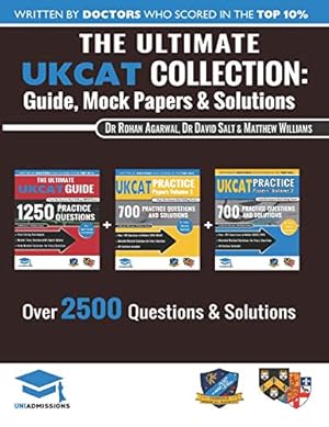 Bild des Verkufers fr The Ultimate UKCAT Collection: 3 Books In One, 2,650 Practice Questions, Fully Worked Solutions, Includes 6 Mock Papers, 2019 Edition, UniAdmissions by Agarwal, Dr Rohan, Salt, Dr David, Williams, Matthew [Paperback ] zum Verkauf von booksXpress