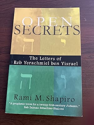 Immagine del venditore per Open Secrets: The Letters of Reb Yerachmiel ben Yisrael venduto da Alicesrestraunt