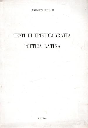 Seller image for Testi di epistolografia poetica latina for sale by Messinissa libri