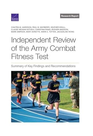 Seller image for Independent Review of the Army Combat Fitness Test: Summary of Key Findings and Recommendations by Hardison, Chaitra M., Mayberry, Paul W., Krull, Heather, Setodji, Claude Messan, Panis, Christina, Madison, Rodger, Simpson, Mark, Avriette, Mary, Totten, Mark E., Wong, Jacqueline [Paperback ] for sale by booksXpress