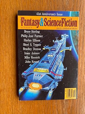 Bild des Verkufers fr Fantasy and Science Fiction October 1990 zum Verkauf von Scene of the Crime, ABAC, IOBA