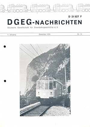 Image du vendeur pour DGEG-Nachrichten Heft Nr. 19/1974 (Dezember 1974). mis en vente par Versandantiquariat  Rainer Wlfel