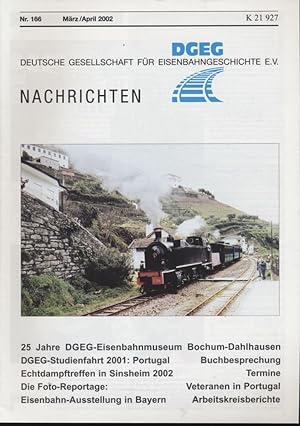 Bild des Verkufers fr DGEG-Nachrichten Heft Nr. 166/2002 (Mrz/April 2002). zum Verkauf von Versandantiquariat  Rainer Wlfel