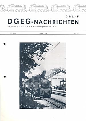 Bild des Verkufers fr DGEG-Nachrichten Heft Nr. 20/1975 (Mrz 1975). zum Verkauf von Versandantiquariat  Rainer Wlfel