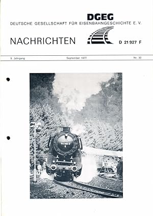 Bild des Verkufers fr DGEG-Nachrichten Heft Nr. 30/1977 (September 1977). zum Verkauf von Versandantiquariat  Rainer Wlfel