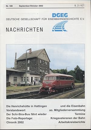 Bild des Verkufers fr DGEG-Nachrichten Heft Nr. 169/2002 (September/Oktober 2002). zum Verkauf von Versandantiquariat  Rainer Wlfel