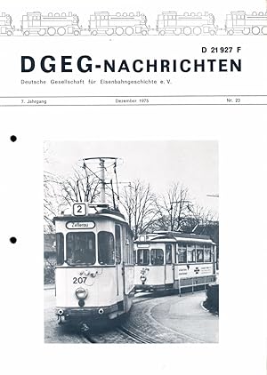 Image du vendeur pour DGEG-Nachrichten Heft Nr. 23/1975 (Dezember 1975). mis en vente par Versandantiquariat  Rainer Wlfel